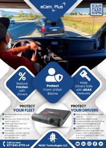 eCam Plus delivers video and telematics in an affordable, plug-and-play device. $39.99/mo includes API Road Dash Cam.