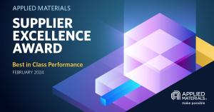 Applied Materials Supplier Excellence Award – Indicon Awarded Best in Class Performance February 2024