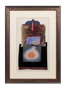 Mixed media on canvas modern polychrome still life by Ida Kohlmeyer (American, 1912-1997), an Abstract from the Duolith Series (circa 1979), is signed lower right, framed (est. $15,000-$20,000).