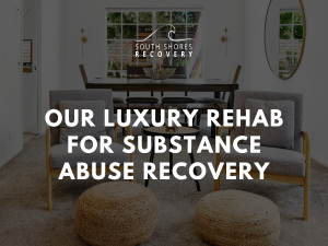 An image of a upscale living room shows the concept of An upscale setting and luxury amenities offer a comfortable foundation for lasting recovery