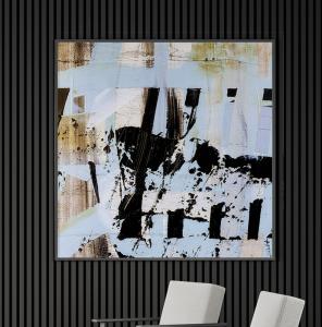 Monochromatic Elegance: Abstract Art Meets Modern Living