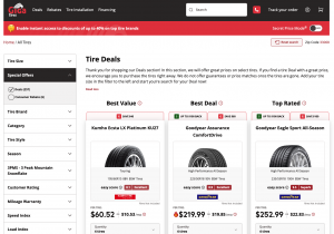 Giga Tires - Deals Page