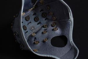 Image is a close-up view of dry contact electrodes on a cap. Caption: BrainAccess kits offer a full dry-contact electroencephalography (EEG) solution including electrodes, headwear, electroencephalograph and software.