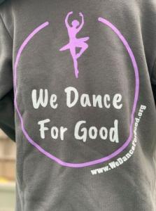Two years ago in 2022, BooksandLooks designed a WeDanceforGood.org sweatshirt; which Recruiting for Good sponsored.