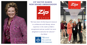Wendy Glaister will be one of Zip Water’s new Brand Ambassadors and will contribute her design expertise to the brand's new Design Collective.