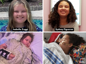Isabella Zuggi and Sydney Figueroa, before and after Gardasil