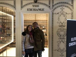 The Flanagans in front of their mural at the J.W. Marriott in Downtown Philadelphia