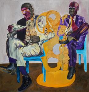 Nana Sampong, Intersection, 2022, 44' x 50,' oil on canvas  