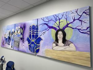 Nana Sampong, Inevitable Cycle (triptych), 2023, 48'x60' per panel, oil on canvas   