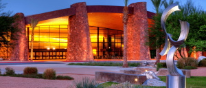 Palm Springs Convention Center exterior facade.