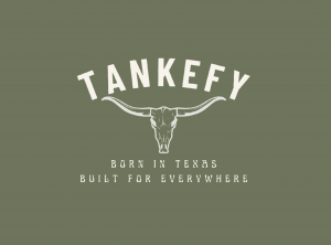 Tankefy brand over Texas longhorn