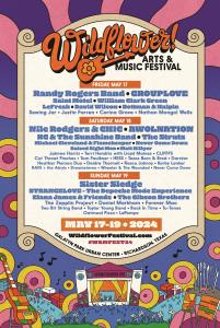 2024 Wildflower! Arts & Music Festival Poster Bands