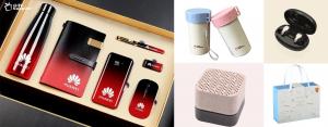 Custom gift set featuring a selection of branded items