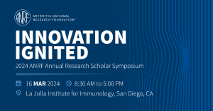 Blue background with text, 2024 ANRF Research Scholar Symposium, Innovation Ignited