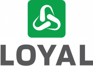 Green logo for the company Loyal with the company name in text below the logo