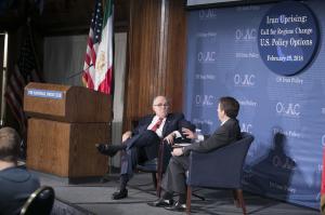 At a National Press Club luncheon titled, “Iran Uprising: Call for Regime Change, U.S. Policy Options,” the fourth in a series of OIAC-sponsored forums on Iran policy, former New York City Mayor Rudolph W. Giuliani urged the U.S. Government and the intern