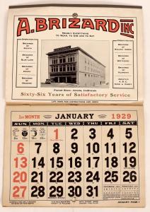 Brizard, Inc. (Arcata, Calif.) advertising calendar from 1920 (“Nearly Everything to Wear, to Use and to Eat”), 15 ½ inches by 10 ½ inches (est. $50-$800).