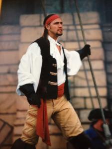 Dr. Jaeger as a Pirate in the Treasure Island Show