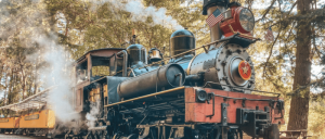 A photo of an old train.