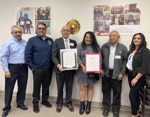 The offices of California State Senator, Anna Caballero, and Assemblymember Dr. Joaquin Arambula, present recognitions to CVIIC Board Members