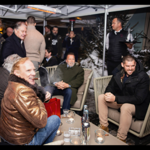 Governor Arnold Schwarzenegger & Daniel Marshall during the 8th Daniel Marshall "Kitzbühel Campfire" Cigar Lounge Experience