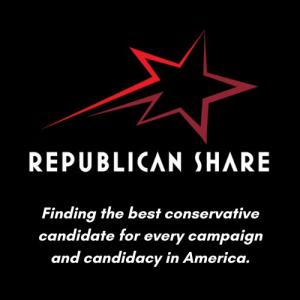 Logo at RepublicanShare Headquarters in Fredericksburg VA