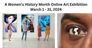 Image depicts art lovers observing art by C-Note, the world's most prolific prison artist.