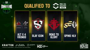 Alt x 4 Vikings, Slay Icon, Road to Glory and Spins Hlv earned 2024 PUBG Mobile Super League (PMSL) Qualifier slots from the IGE Masters Pakistan PUBG MOBILE Tournament