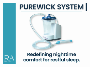 The PureWick helps patients with incontinence gets a restful night sleep