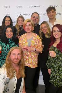 Team picture of the Goldwell Master Colourist graduates with Goldwell educators Rachael Kelly and Brian Mccallum