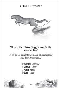 A sample page from Mammals Unlocked Bilingual