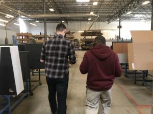 Cody and Charles Walking in Formaspace’s Manufacturing Facility
