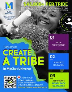 MeChat Universe Create a Tribe Flyer