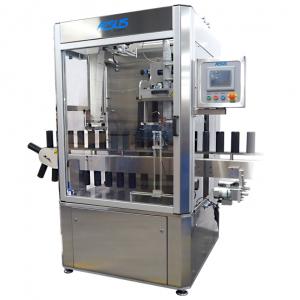 The Aesus Premier 400 is our highest speed shrink labeler model that provides speeds up to 400 bottles per minute. Its’ powerful servomotors direct the sleeve onto the continuous moving products with speed and precision. Secondary dual servo drive wheels 