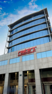 Launch of Rewterz Middle East, Riyadh, Saudi Arabia, Image of a building with Rewterz logo