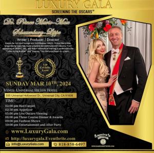 Prince Mario-Max Schaumburg-Lippe and Andrea John Catsimatidis VIP Celebrity Guests at Luxury Gala on Oscars Weekend