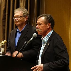 Wendell (right) Speaking at a Beekeeping Conference