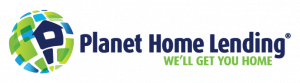 Planet Home Lending logo with green and blue stylized globe and the tagline We'll Get You Home