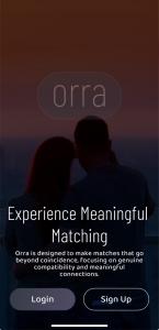 Initial Display When Opening the Orra App