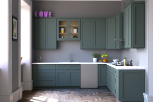 Sage Green Shaker Cabinets