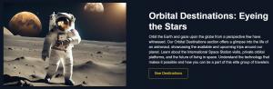 Space voyagers website section - exploring the planets and stars