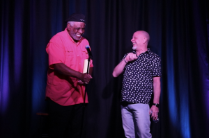 Comedy Legend George Wallace Joins Don Barnhart on stage at Delirious Comedy Club
