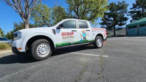 Scoop Masters only drives professional branded trucks, so pet owners always know when their team of poop-scooping pros is at their house.