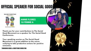 DJ Femme A Official Speaker for Social Good, Shares New Inspirational Music, Way of Life