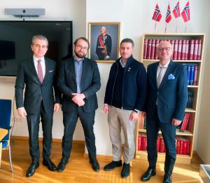 Dr Ozan Ozerk met with Lars Christensen, the First Secretary of the Royal Norwegian Embassy in Lithuania