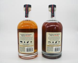 Wahoo Distillery Whiskey Bottles Back of Label