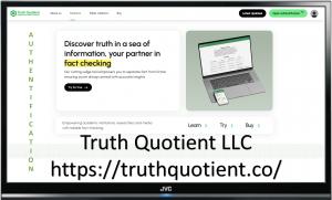 Computer showing the Truth Quotient Website