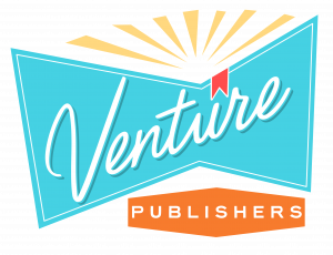 Venture Publishers mid-century modern style logo