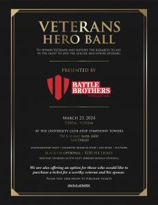 Veterans Hero Ball Invitation
