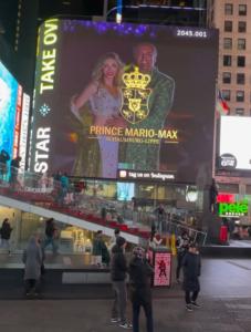 Prince Mario-Max Schaumburg-Lippe Billboard Times Square NYC